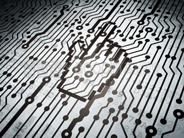 帶有鼠標光標的網(wǎng)絡開發(fā)概念電路板