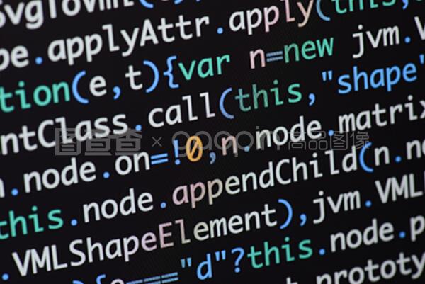 真實的java腳本代碼開發屏幕。編程工作流
